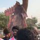 BRS and Congress Clash in Hyderabad Over Dussera Cutouts Depicting CM Revanth as Ravan