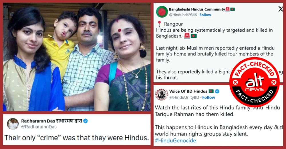No Communal Angle in Bangladesh Hindu Family Murder: Social Media Claims Debunked