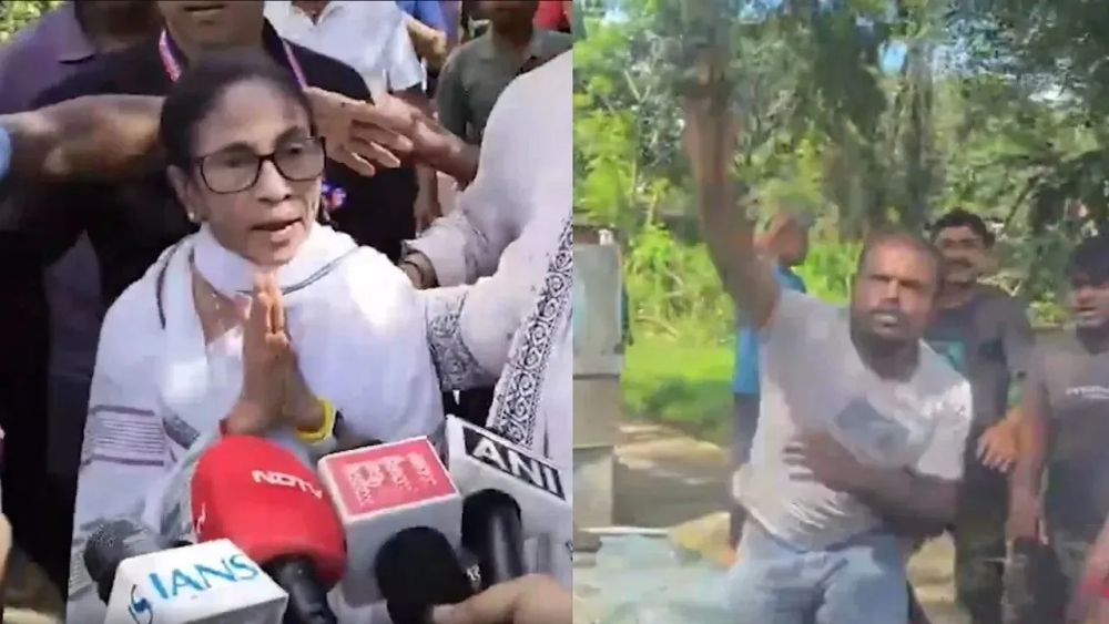 Mamata Banerjee’s Convoy Assailed with Mud and Shoes in Halisahar, Bengal; BJP Rejects Involvement
