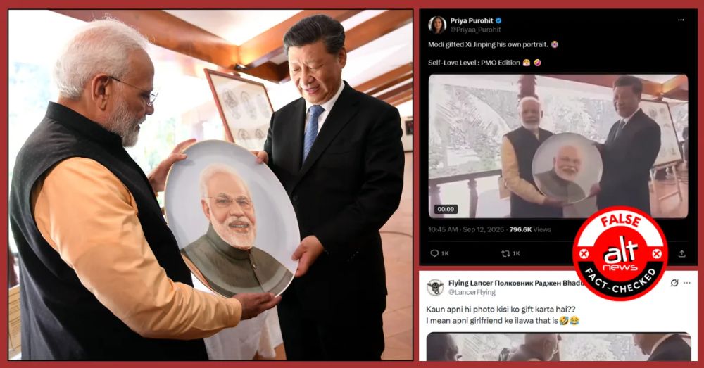 Fact Check: Modi Didn't Gift Xi Jinping His Own Portrait - Viral Video Debunked