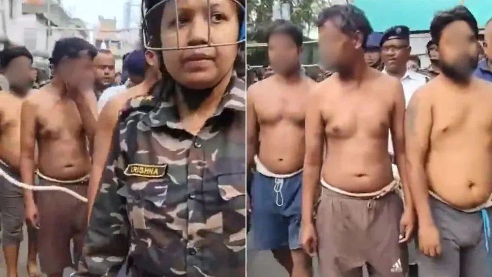 Kolkata Police Parade Accused After Three Men Were Forced to Walk Naked Through Kolkata Streets