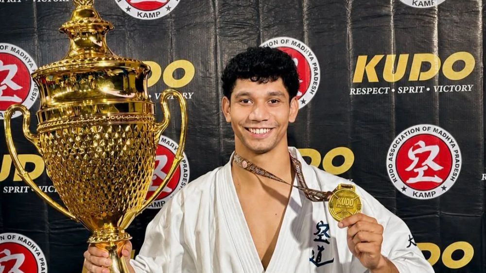 Mohd Sohail Khan Claims Gold at MP Kudo Tournament, Books National Championship Berth
