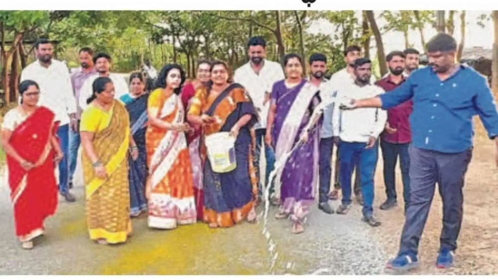 Congress Accuses BRS Workers of Road Purification Ritual After Dalit Protest