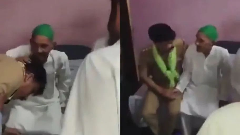 Sambhal Cop Reassigned After Viral Video Shows Him Touching Elderly Muslim Man's Feet During Chehlum