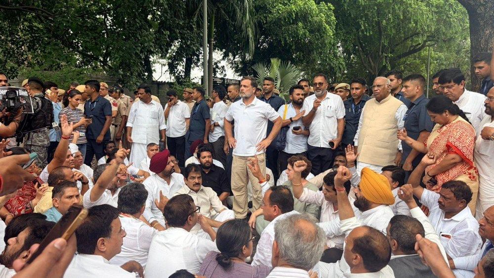 Congress Protests Police Crackdown on Students Amid NEET Exam Row