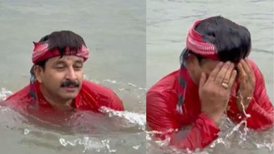 Manoj Tiwari Dips in Yamuna, Claims Nearly 30km Stretch Cleaned Before Chhath Puja