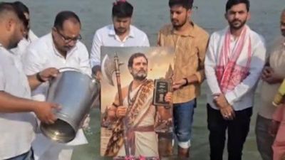 Congress Workers Perform Hindu Rituals for Rahul Gandhi, BJP Alleges Insult to Deities