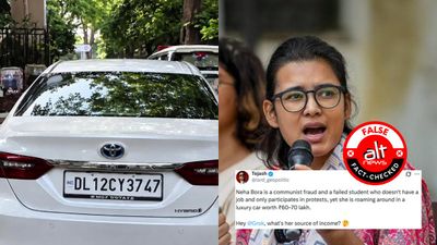 Neha Bora's Luxury Car Rumor Debunked: Vehicle Actually Belongs to Her Lawyer