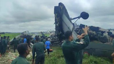 IAF AN-32 Crash in Jorhat, Assam: Aircraft Catches Fire During Landing