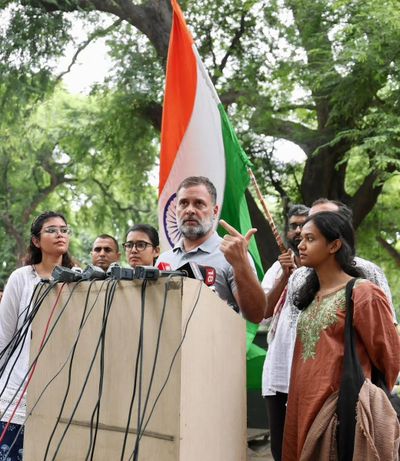 Rahul Gandhi Backs Students' Protest, Demands Pradhan's Removal